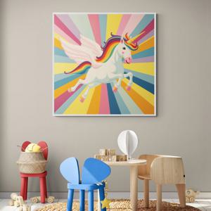 밤하늘 유니콘 그림 알루미늄액자 키즈카페 꾸미기 대형 인테리어 액자