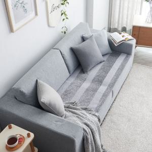 블록스트라이프 투톤 극세사 쇼파패드 2인 3인 4인 (3Size / 3Color)