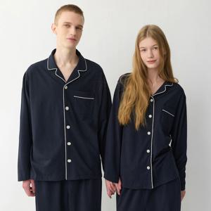 이니스 순면 커플 잠옷 세트 홈웨어 신혼부부 파자마 긴팔 긴바지