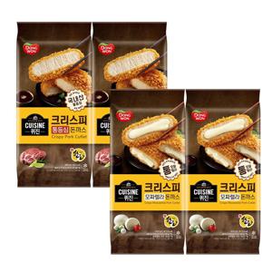 퀴진 크리스피돈까스 480g*2개+크리스피치즈돈까스 450g*2개