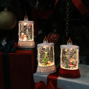 LED 크리스마스 캔들 워터볼 (건전지증정) 크리스마스 무드등 스노우볼 소품 장식 조명