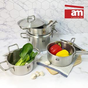 이태리 AM 통3중 인덕션 냄비 2종세트 16편수+20양수(높은)