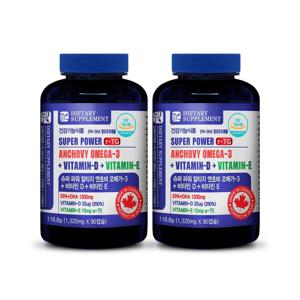 캐나다 슈퍼파워 알티지 엔초비 오메가-3 + 비타민-D + 비타민-E-3개월분-2병