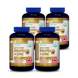 캐나다 슈퍼파워 프로폴리스+아연-6개월분-4병