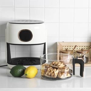 AT 대용량 글라스 에어프라이어 4L 투명 내열 유리 바스켓