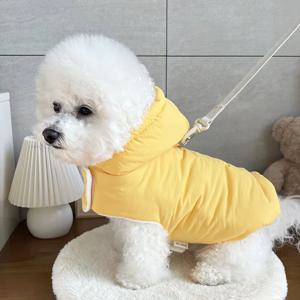 강아지 패딩 벨크로 기모안감 하네스 자켓 겨울 방한복 강아지옷