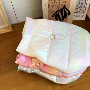 강아지 패딩 글로시 퍼프기모 하네스 자켓 겨울 방한복 강아지옷