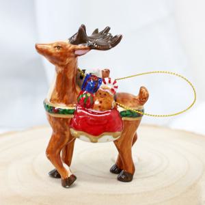 크리스마스 클래식 사슴 세라믹 오너먼트 빈티지 트리 오너먼트 장식 감성 인테리어 데코 소품