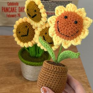 스마일 해바라기 꽃 조화 화분 인형 개업 이사 집들이선물 방꾸미기