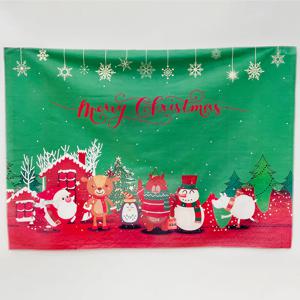 크리스마스 패브릭 포스터 그린 배경천 천트리 +집게핀 2개 스티커 2개 증정