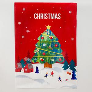 크리스마스 패브릭 포스터 레드트리 배경천 천트리 +집게핀 2개 스티커 2개 증정