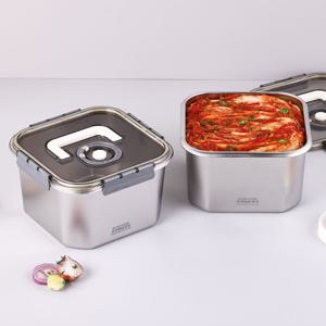 1+1 연마제 없는 원터치 스텐 304 김치통 5.5L