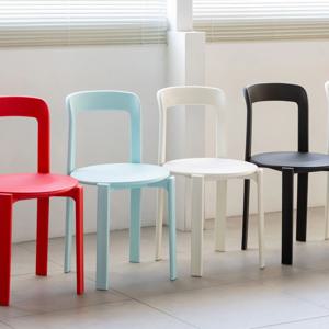 [리퍼] 토이 PP 체어 패브릭 플라스틱 쿠션 방석 식탁 의자 카페 인테리어 디자인 4컬러