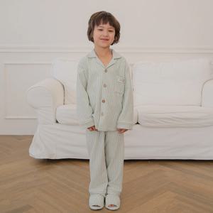 SLS5810 남아 한국산 양모 그린 잠옷 파자마 세트