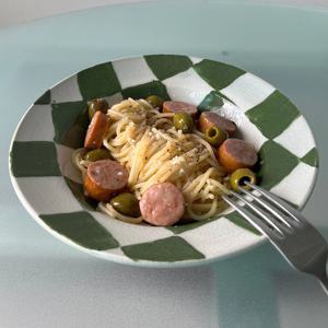 checker board bowl(2color)_파스타볼 파스타접시 플레이팅접시 브런치접시