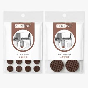 소음방지폼 펠트 원형 마루보호 의자다리 발커버 스티커 갈색