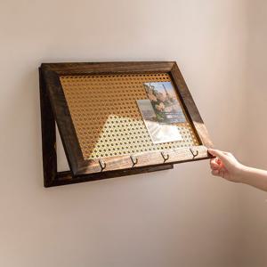 무타공 라탄 두꺼비집 가리개 붙이는 인터폰 커버 배전함 가리개 2종 런칭사은품 후크 증정