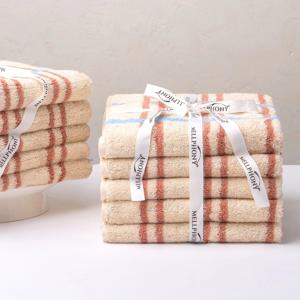 멜포니 뱀부타올 200g 핀 스카이브라운 5장 묶음 13종 타올 빠른 흡수 고품질 죽사