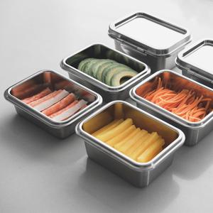 올스텐 밀폐용기 김치통 반찬통 도시락 나눔반찬용기 스텐바트 냉장고정리용기 실속세트구성