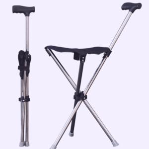 초경량 휴대용 접이식 지팡이의자 노인 효도 지팡이 보조 간이 폴딩 스툴 체어