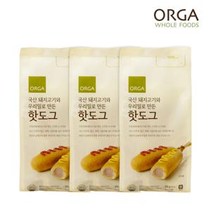 올가 ORGA 우리밀 핫도그(75g*5개)*3봉