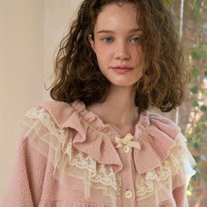 뽀네즈 긴팔 원피스 핑크 (보아털)