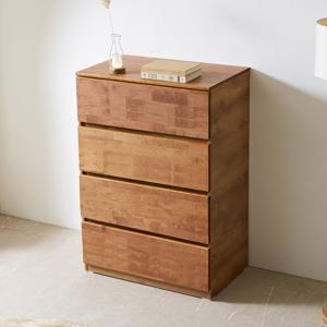 미르 고무나무원목 광폭 800 4단 서랍장 BGD-532(월넛)