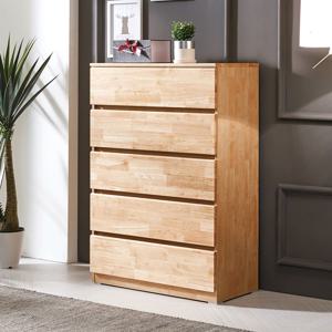 미르 고무나무원목 800 5단서랍장 BGD-516