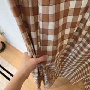 토리기모가리개커튼 현관커튼 겨울커튼 체크