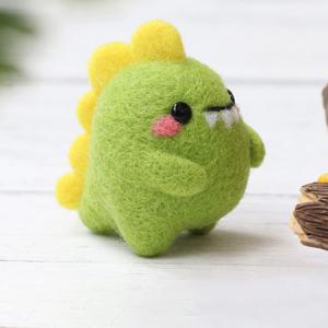 양모펠트 기타 테마 아기 공룡 니들펠트 인형 만들기 DIY 키트 패키지