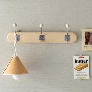 [리퍼] 빈티지 우드 미니 버터 코트랙 옷 모자 행거 가방 걸이 3구