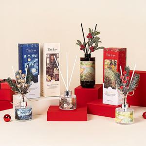 명화 크리스마스 선물 미니 트리 디퓨저 120ml 1+1 세트 (카드+쇼핑백증정)