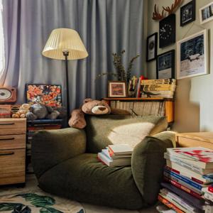 [해외] 각도조절  좌식 쇼파  레트로 접이식 1인용 2인 소파 베드