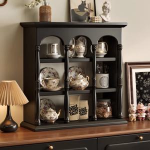 [해외] 빈티지 원목 컵보드 컵 장식장 진열대 인테리어 선반