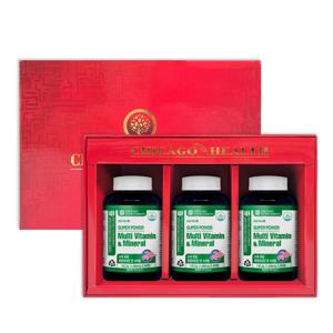 선물세트 미국 슈퍼파워 종합비타민 앤 미네랄 쇼핑백없음 (총3병-9개월분)