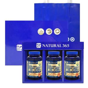 선물세트 캐나다 슈퍼파워 엔초비 오메가3 1200 비타민D 쇼핑백증정(총3병-9개월분)