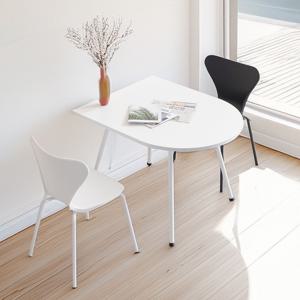 포인 반타원형 테이블 공간활용 반달 미니 원룸식탁 1000