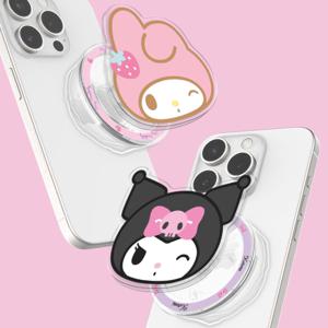 산리오 윙크 맥세이프 투명 그립톡 메탈 플레이트 포함 세트 거치대 홀더 헬로키티 폼폼푸린