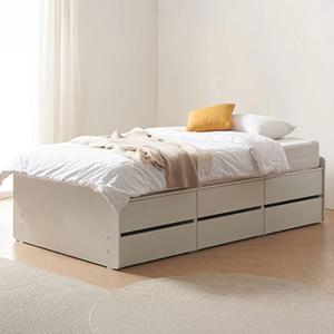 하모니 수납 침대 2단 무헤드 높은 침대 서랍형 베드 받침 S(싱글)