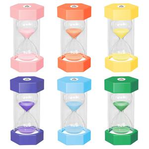 텐미닛 아크릴 육각 모래시계 약 10분 색상랜덤 (2451)