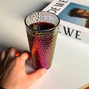 꼬깔 오로라 유리컵 하이볼잔 맥주잔 특이한컵 320ml