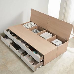 하모니 수납 침대 2단 무헤드 높은 침대 서랍형 베드 받침 SS(슈퍼싱글)