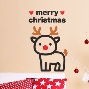 귀욤통통 루돌프의 메리크리스마스 겨울 일러스트 데코 스티커