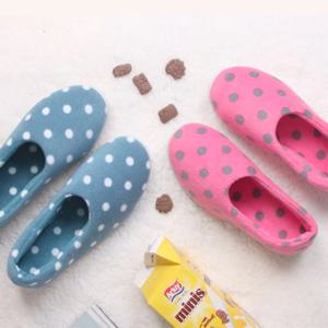 발편한 미끄럼방지 도트 실내화 방한 실내화 유아 키즈 초등학생 성인여성 실내화 방한 실내화