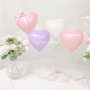 하트풍선 핑크 리본 스탠드 셀프 홈파티용품 생일 이벤트