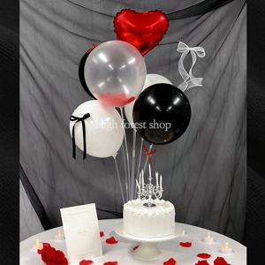 블랙레드 파티 풍선 스탠드  셀프 홈파티용품 생일 이벤트