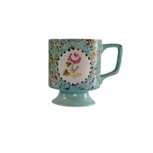 피에 뿌앙 로즈버드 민트 머그컵 커플 명품 예쁜 골드 이니셜 각인 집들이 선물