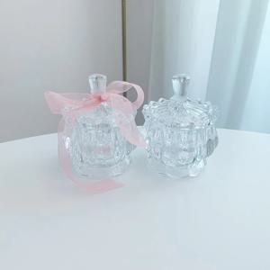 크리스탈 펌킨 캔들 용기 홀더 유리병 악세사리 보관함 보석함 160ml