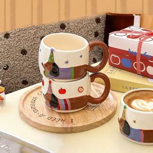 [해외] 북유럽 모던 강아지 세라믹 머그컵 홈카페 커피잔 라떼잔 집들이선물 4종