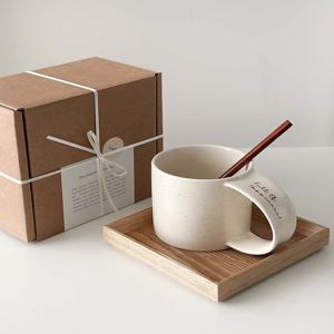 오트 머그 우드 트레이 세트 머그세트 집들이선물 홈카페 머그잔세트